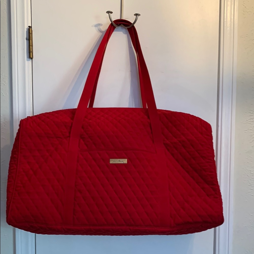 Vera Bradley Red Quilted Travel Bag